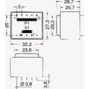 TRASFORMATORE INCAPSULATO 2,3VA 12V SINGOLO SECONDARIO - HR E3018056