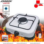 FORNELLO PORTATILE A GAS 1 FUOCO BIANCO mod. LASCAR JOHNSON